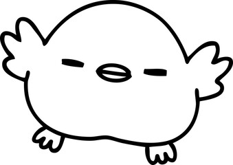 cute cartoon baby bird