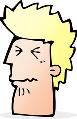 cartoon unhappy man