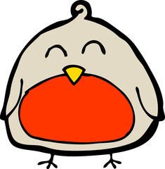 funny cartoon christmas robin