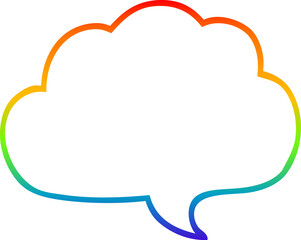 rainbow gradient line drawing cartoon