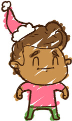 Christmas Man Chalk Drawing