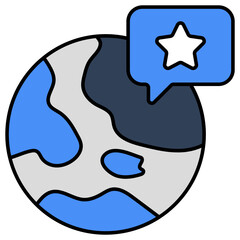 An icon design of global favorite chat