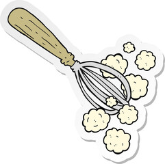 sticker of a cartoon whisk