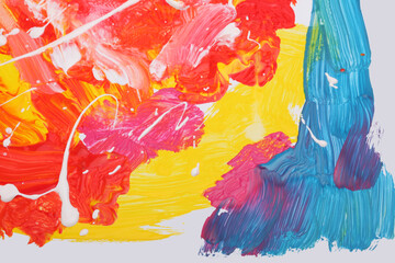 Oil and Acrylic smear brushstroke blot. Abstract texture color stain painting background.