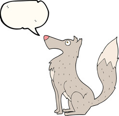 speech bubble cartoon wolf