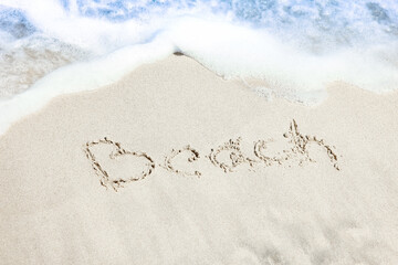 A Beautiful sea and sand on the shore vacation travel background