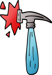 cartoon doodle hammer banging