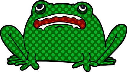 cartoon doodle frog