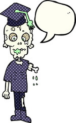 comic book speech bubble cartoon zombie student