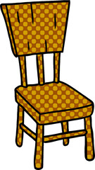 cartoon doodle of a  wooden chair
