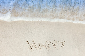 A Beautiful sea and sand on the shore vacation travel background