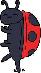 cute cartoon doodle ladybug