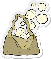 sticker of a cartoon handbag