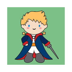 The kawaii little prince. isolated character