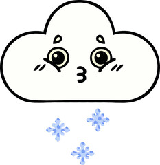 comic book style cartoon snow cloud