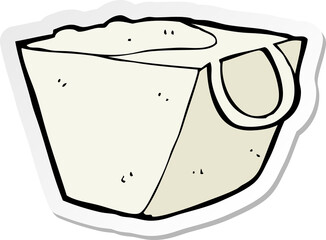 sticker of a cartoon noodle box