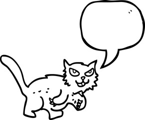speech bubble cartoon cat