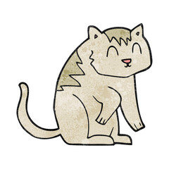 textured cartoon cat