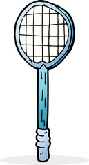 cartoon old tennis racket