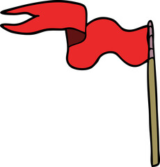 cartoon doodle flag