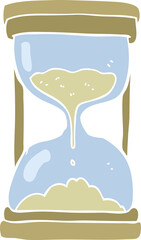 flat color illustration of a cartoon timer