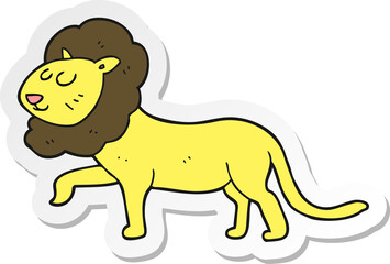 sticker of a cartoon lion
