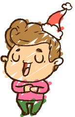 Christmas Man Chalk Drawing