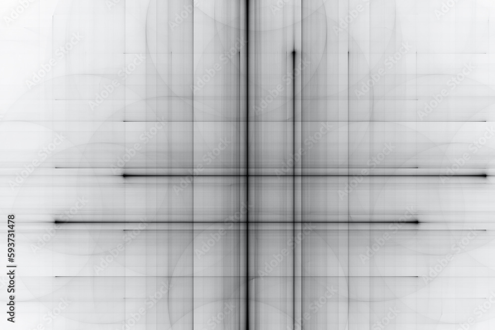 Aufkleber black cross pattern of crooked waves on a white background. abstract fractal 3d rendering