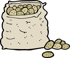cartoon sack of potatoes