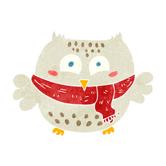 retro cartoon owl