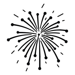 Fireworks Flat Icon Isolated On White Background