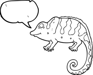 speech bubble cartoon chameleon