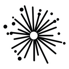 Fireworks Flat Icon Isolated On White Background