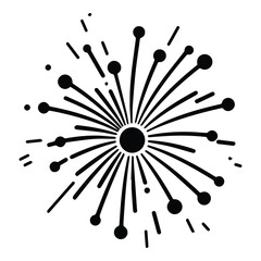 Fireworks Flat Icon Isolated On White Background