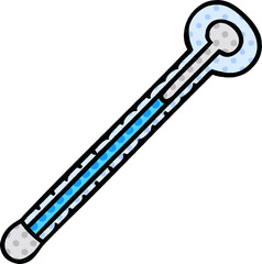 quirky comic book style cartoon thermometer