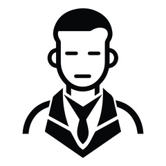 Businessman Flat Icon Isolated On White Background