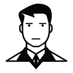 Businessman Flat Icon Isolated On White Background