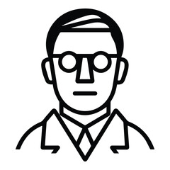 Businessman Flat Icon Isolated On White Background