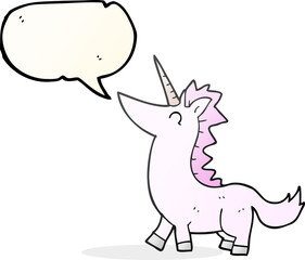 speech bubble cartoon unicorn