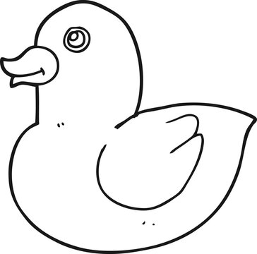 recommend clip art: black and white cartoon rubber duck