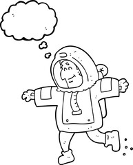 thought bubble cartoon astronaut