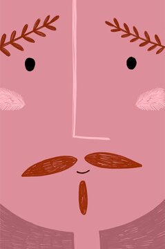 Abstract male face illustration