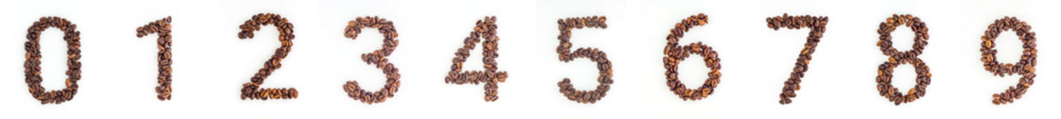 A set of numbers from roasted coffee beans.