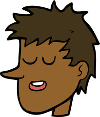 cartoon happy boy face