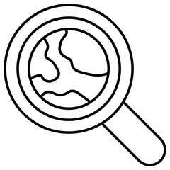 Modern design icon of global research 