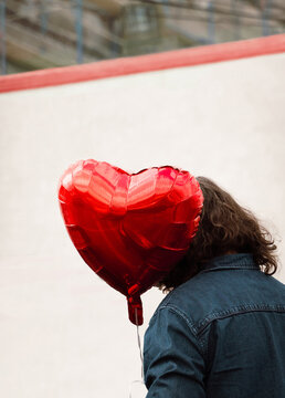 Man with Heart Shaped Balloon 
