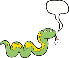 cartoon snake with speech bubble