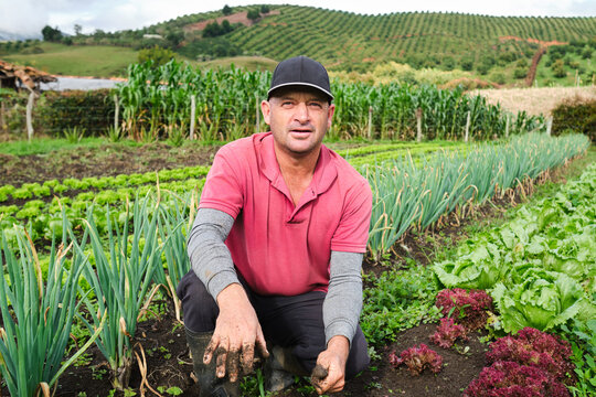 Portrait of a Colombian farmer