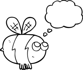 thought bubble cartoon bee