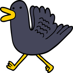 cartoon duck running